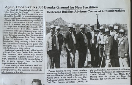 Groundbreaking Ceremony for Lodge 335